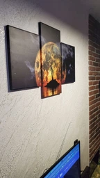 Модульна картина із трьох частин Moon tree 96x60 см (MK322030) фото від покупців 1