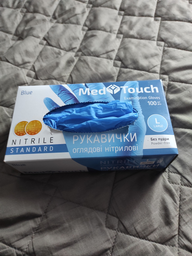 Одноразовые перчатки MedTouch нитриловые без пудры Размер M 100 шт Синие (4820226661085/Н325904) фото от покупателей 1