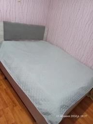 Покривало двостороннє Руно 220x240 см - Велюр Dark Grey ромб сірий (26073)
