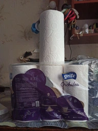 Бумажные полотенца Grite Orchidea Gold 3 слоя 77 листов 4 рулона (4770023348408) фото от покупателей 4