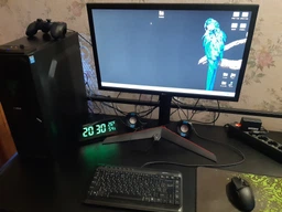 Настільний годинник дзеркальний дисплей Led Mirror Clock (VST 888Y) Зелене підсвічування фото від покупців 5