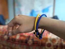 Браслет подвійний з Паракорду Прапор України з регульованим карабіном (Єдність, Україна, Патріот, Ukraine), Унісекс WUKE