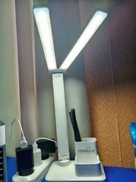 Настільна лампа світлодіодна Mealux DL-17 LED акумуляторна 18650 1200mAh 5V 730Lx 5W фото від покупців 1