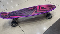 Пенні борд маленький лонгборд Best Board Р, дошка 55 см, колеса поліурітановие світяться для фрірайду Фіолетовий (3627823ya) фото від покупців 1