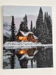 Картина по номерам Brushme Заснеженная ночь 40×50 (BS52498) фото от покупателей 3