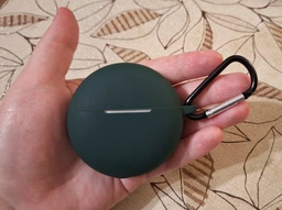 Чехол-накладка DK для Oppo Enco Buds 2 W14 | Silicone Candy Friendly с карабином (016044) (green) фото от покупателей 2