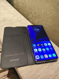 Кожаный чехол-книжка GETMAN Elegant (PU) для Motorola Edge 40 Синий фото от покупателей 4