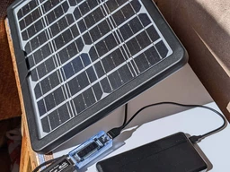 Переносна сонячна панель CCLamp CL-0915 15W 9V 6V IP65 з набором перехідників для заряджання телефонів 2 USB GS-7648 фото від покупців 2