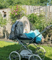Москитная сетка на коляску универсальная BAVO BabyGuard B-3 Розовая фото от покупателей 8