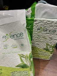 Наповнювач гігієнічний Essence для котячого туалету натуральний з тофу з ароматом зеленого чаю гранула 2 мм 6 л фото от покупателей 2