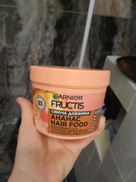 Маска Garnier Fructis HaiFood Ананас Сияющая длина для длинных тусклых волос 400 мл (3600542500388)