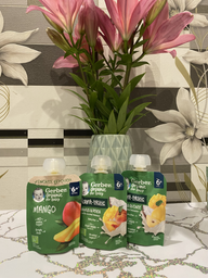 Пюре Gerber Organic з Манго-Айвою та Кокосовим мусом для дітей із 6 місяців 80 г (8445290773395) фото від покупців 5