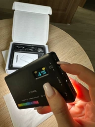 Портативний відеосвітло W140 RGB кольорова LED панель для фото та відеозйомки лампа для селфі (2504)