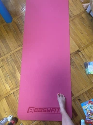 Коврик для йоги и фитнеса EasyFit TPE+TC 6 мм двухслойный синий-голубой