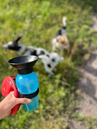 Дорожня напувалка для собак Aqua Dog 537 мл Блакитна фото від покупців 5