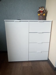 Комод Doros Рон 1 1 фасад 4 шухляды Графіт 80х38х81 (41516006)