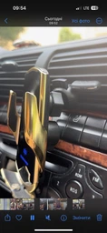 Тримач для телефону з бездротовою зарядкою та автоматичним відкриванням СРІБНИЙ фото от покупателей 4