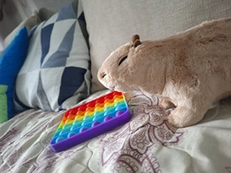 Плюшевая мягкая игрушка Капибара Capybara тренды TikTok декор для детской комнаты подарок на день рождения 18см