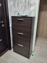 Тумба для обуви ОБ-01, обувница, шкаф для обуви в цвете Венге Ш 590 / В 1200 / Г 280 мм, Nikoshop