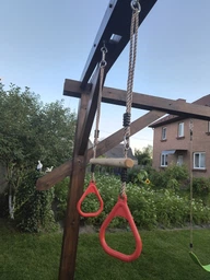 Дерев'яна трапеція з пластиковими кільцями plastic rings фото від покупців 2