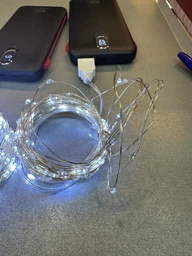 Гірлянда Крапля роси від USB 100 LED біле світло 10 метрів фото від покупців 2