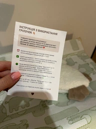 Гусенок антиколиковый с многоразовой солевой грелочкой, теплая успокаивающая мягкая плюшевая игрушка для сна, комфортер молочный+кофейный фото от покупателей 5