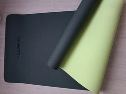 Килимок спортивний Cornix TPE 183 x 61 x 0.6 см для йоги та фітнесу XR-0002 Black/Green фото від покупців 11