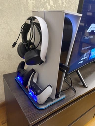 Подставка для PS5 Canyon CS-5 RGB с охлаждением и зарядкой для геймпадов White (CND-CSPS5W) фото от покупателей 3