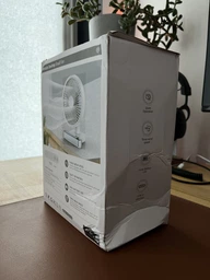 Портативный настольный вентилятор GXQC F702 на аккумуляторе с автоколебанием, type-c, 3600mAh, зелёный фото от покупателей 4