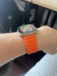 Силіконовий ремінець Fruct Ocean для Apple Watch 42/44/45/46/49 mm White Black фото від покупців 5