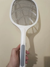 Електрична Ракетка Мухобійка пастка Mosquito Killer акумуляторна перезаряджається з USB 800 мАч і з функцією UV-лампа Білий фото від покупців 1