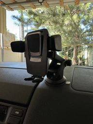 Автомобильный телескопический держатель для телефона поворотный с автофиксатором на присоске 360° фото от покупателей 1
