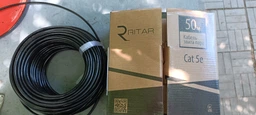 Кабель КНПЕ FTP (4*2*0.51) 4p 24 AWG, Ritar, (CCA), ізоляція ПЕ, екран для нар. робіт, 50м, Black фото від покупців 2