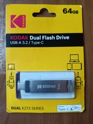Флешка USB 2в1 Kodak 64GB Type-C USB 3.1 для телефона и компьютера Silver