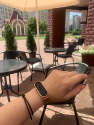 Mеталлический ремешок Миланская Петля Milano Jobs Xiaomi Mi Band 6/5/4/3 золото (mrk3064) фото от покупателей 9
