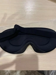3D-маска на очі жіноча й чоловіча для сну та відпочинку, м'яка пов'язка 24 × 10.5 см (чорна) фото від покупців 2