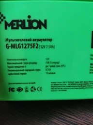 Гелева акумуляторна батарея MERLION G-MLG1275F2 12 V 7,5 Ah Gel фото від покупців 8