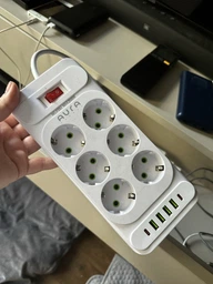 Мережевий фільтр-подовжувач Aura Energy 6+4 USB-A + 2 USB-C (PD) 2 м White (AUEMFP64PD2MW) фото від покупців 19