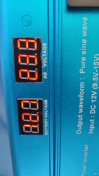 Інвертор з двома розетками 12-220 Foval 3000 Вт чиста сінусоіда синій фото від покупців 7