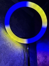Кільцева лампа RGB.Штатив, тримач для телефону, пульт . Лампа бьюті, лампа блогера ,для стріму. студійне світло. (RGB33cmSht) фото від покупців 3