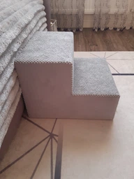 Сходинки пандус для собачок 30*35*40 коричневий.З'ємний чохол фото від покупців 3