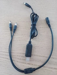 Дільник живлення DC-F2xDC-M (D 5,5x2,5мм) кабель довжиною 40см