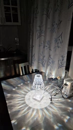 Світильник настільний акумуляторний LUMINARIA CRYSTAL 3W R ON/OFF 115x255 CLEAR/WHITE IP20