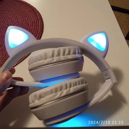 Беспроводные наушники CAT I400s с кошачьими ушками, LED-подсветкой, микрофоном, Bluetooth, FM и MicroSD | Для детей и взрослых | Pink фото от покупателей 4