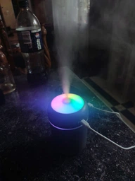 Портативний зволожувач повітря Aroma Car Humidifier H2O Компактний світлодіодний ультразвуковий дифузор 300 мл Дитячий нічник Сірий фото від покупців 3
