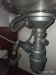 Сифон для кухонной мойки KRONER (KRP) Siphon-011 3 1/2"x40 мм черный (CV023014) фото от покупателей 2
