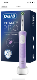 Електрична зубна щітка Oral-B Vitality Pro Protect X Clean D103 Blue (4210201446453) фото від покупців 10