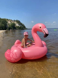 Плот надувной пляжный для плавания "Фламинго" Intex 147 х 140 х 94 см Разноцветный (Intex 57558) фото от покупателей 1