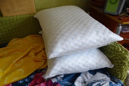 Подушка для сна Sleepingg Антиаллергенное волокно 50х70 Белая стеганый чехол (4820227283200) фото от покупателей 4