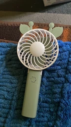 Портативный ручной вентилятор handy mini fan с аккумулятором 18650, черный со складной ручкой фото от покупателей 10